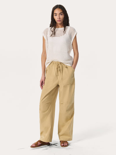 rag & bone women's Light Brown Adina Cotton Pants WAW25P70078107 full view