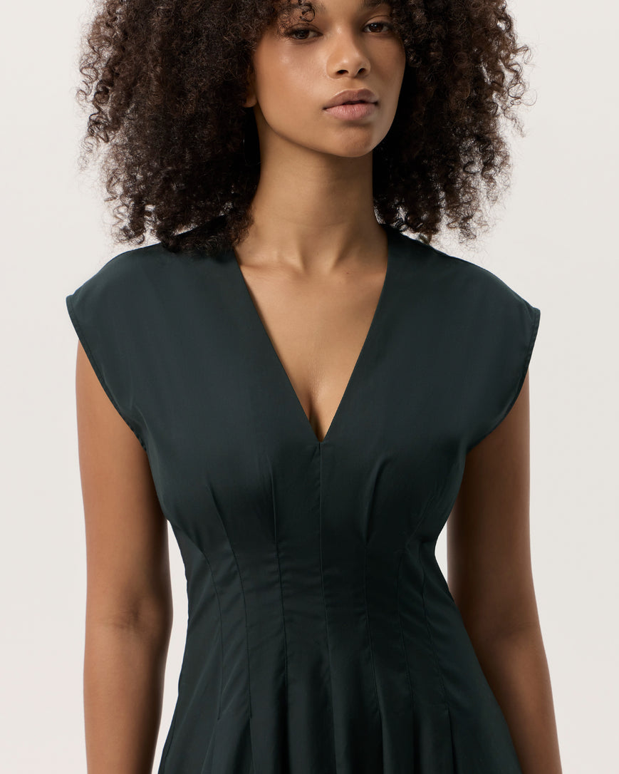 ines maxi dress Ines Cotton Poplin Sleeveless Maxi Dress