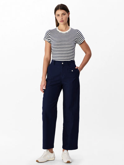 rag & bone women's Deep Navy Renata Cotton Pant WAW25S70017501 full view