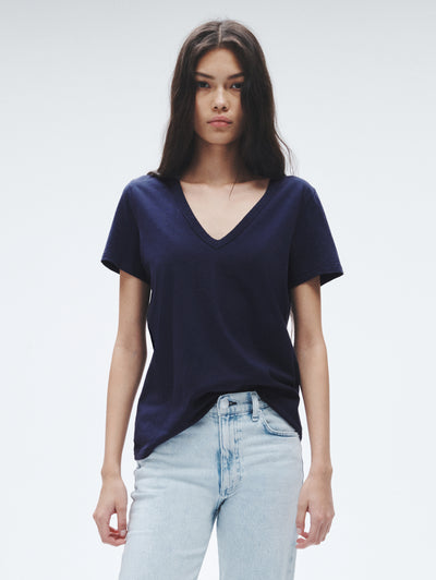 Rag & Bone The Slub V-Neck Tee Close Up