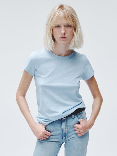 rag & bone women's Raindrop The Slub Tee WCC22HT012NM12 front view