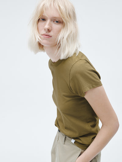 Rag & Bone Military Olive The Slub Tee Side View