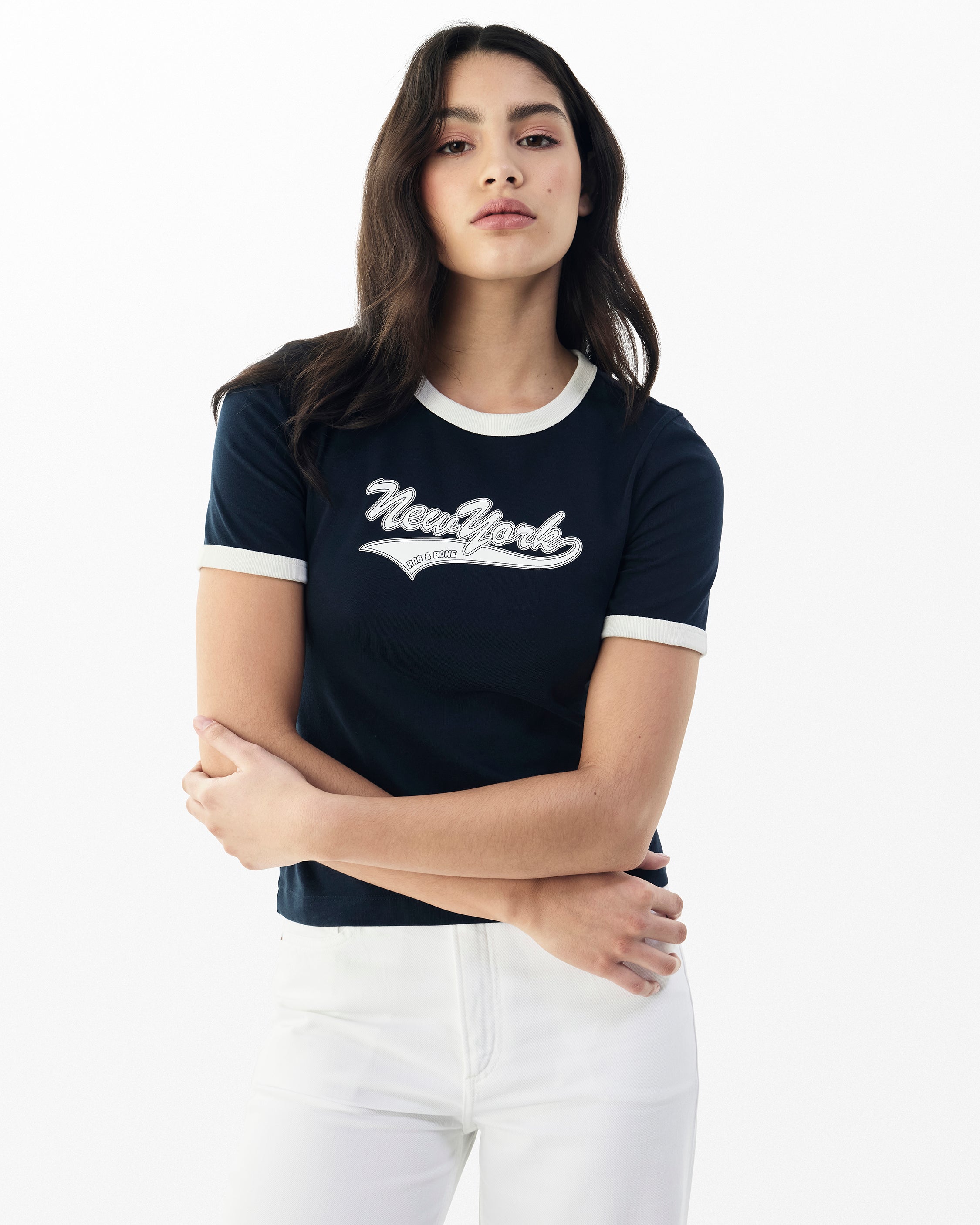 Salute rb NY Mica Ringer Tee | rag & bone