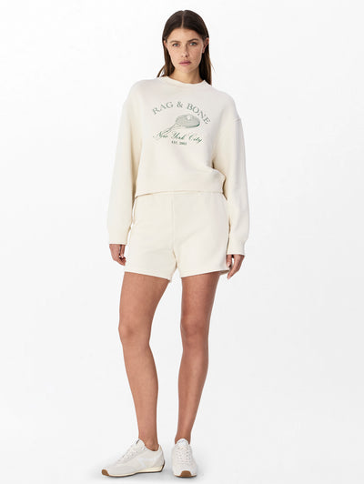 rag & bone women's Ivory Vintage Terry Short WCC25S9031V232 full view