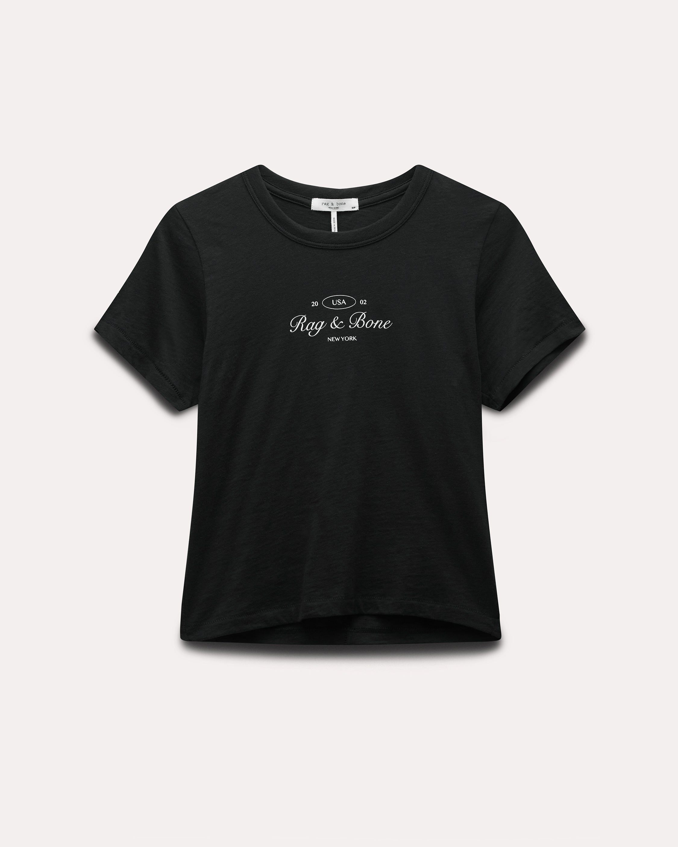ブラックアイパッチ SPLAYED SCRIPT BABY TEE rb Script Baby Tee