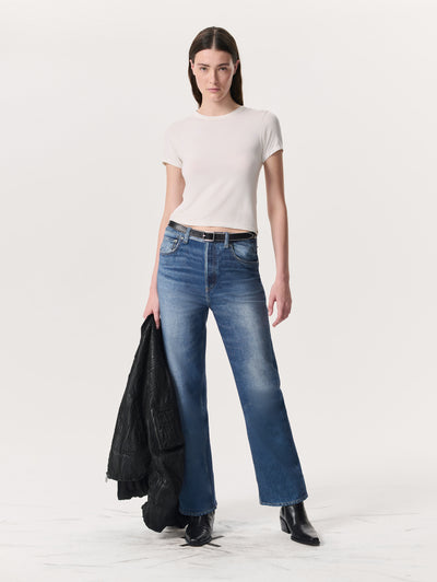 Rag & Bone Blue Miramar Terry Shea Ankle-Length Pants Front View