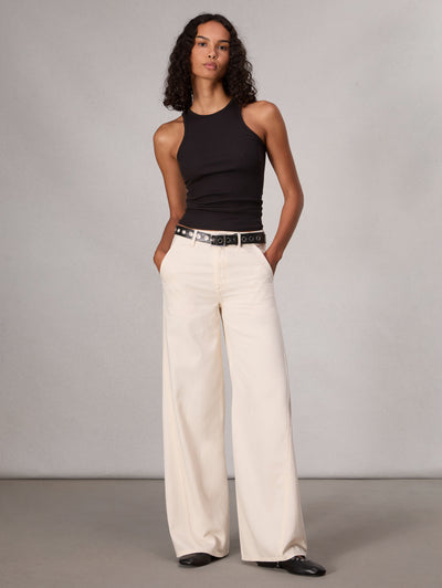 Rag & Bone Featherweight Wide-Leg Sofie Jean Front View 