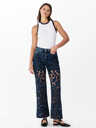 rag & bone women's Hyacinth Logan Wide-Leg Jeans WDD25P1004RGAD full view