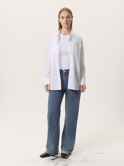 Logan Mid-Rise Wide Leg Jeans