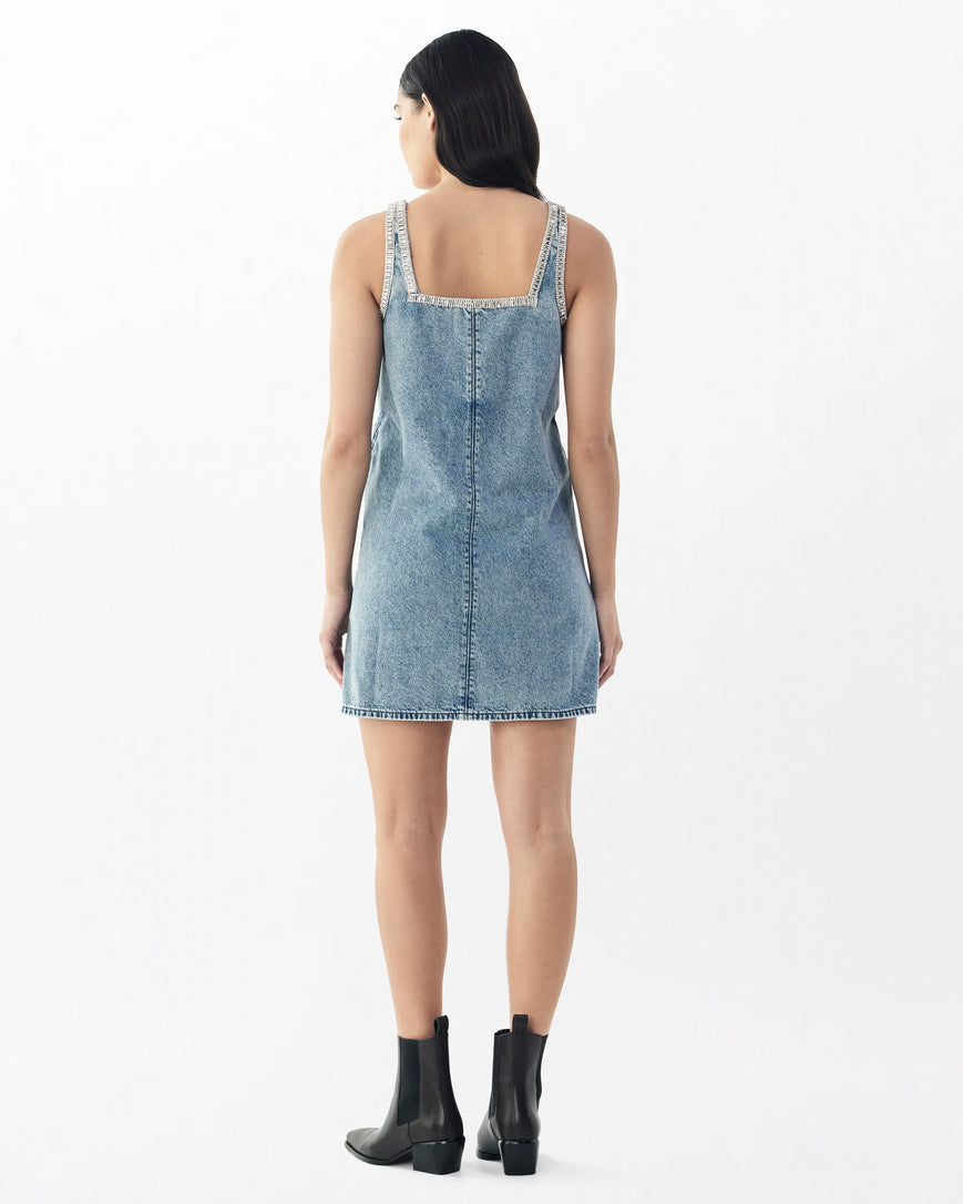 knee length dresses for ladies Pacific Jewel Jayde Denim Mini Dress