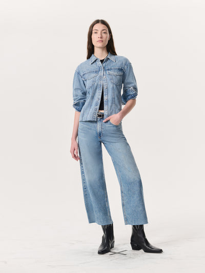 Rag & Bone Blue Featherweight Andi Ankle-Length Jeans Front View