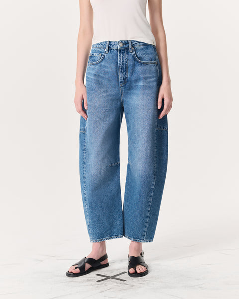 Charlie Ankle-Length Barrel Jeans