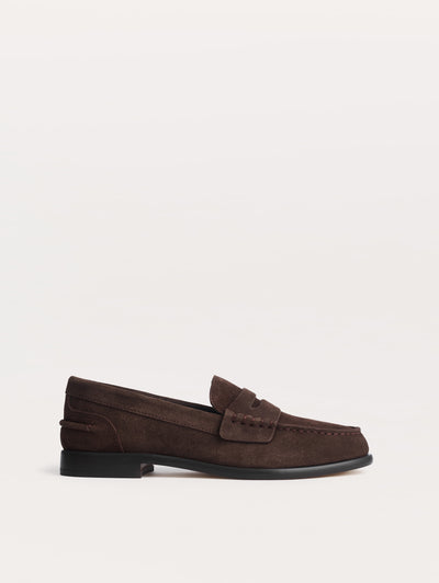 rag & bone Women's Brown Carter Suede Loafer WFF24FF005SU5 Side View