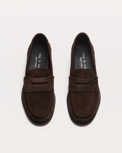 Dark Brown Suede Carter Loafer by The Rawls rag & bone Women main image 3