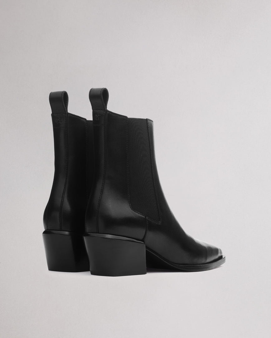 Black Joni Leather Chelsea Boots rag bone