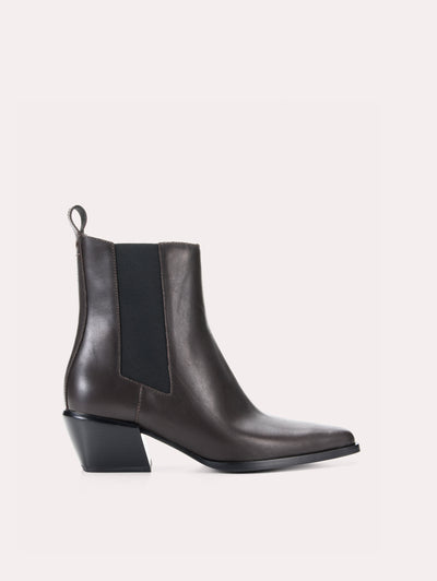 rag & bone women's Dark Espresso Joni Leather Chelsea Boots WFF24FF019LE19 side view