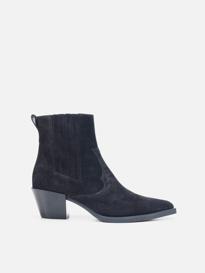 rag & bone women's Black Dart Suede Boot WFF25SF10025U02 side view