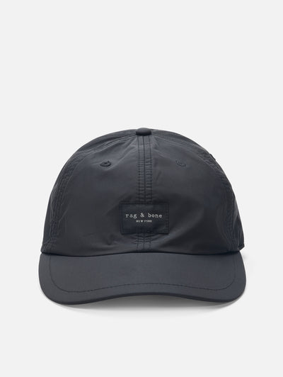 rag & bone unisex Black Addison Baseball Cap WJW21S1013JA13 front view